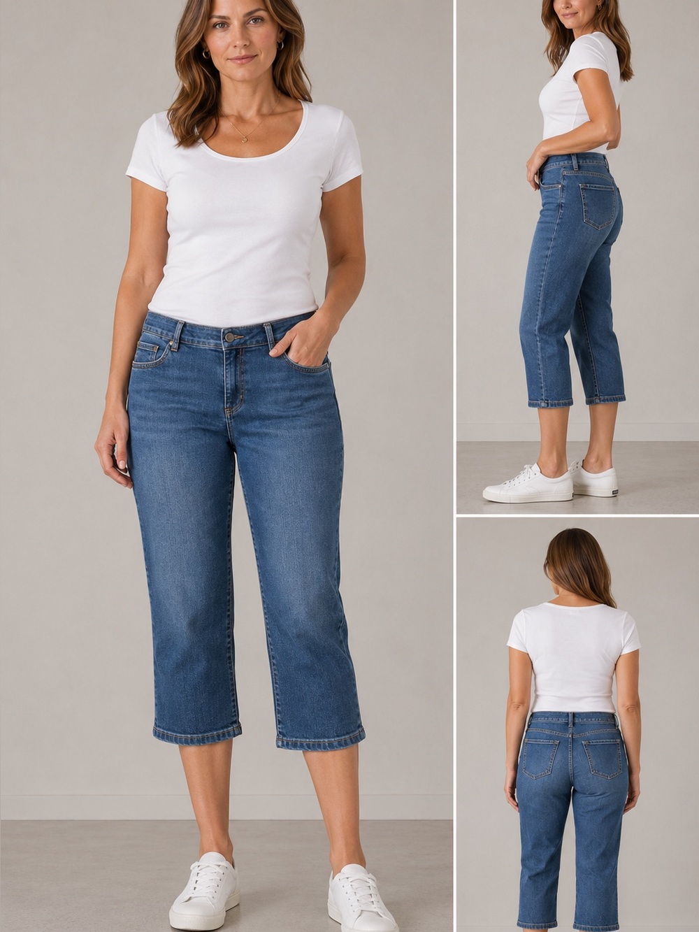 Women’s Croft & Barrow Classic Fit Capri Jeans Size 12